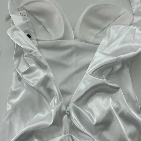 NWT Onyx Nite David’s Bridal Little Shiny White Dress - Picture 9 of 9